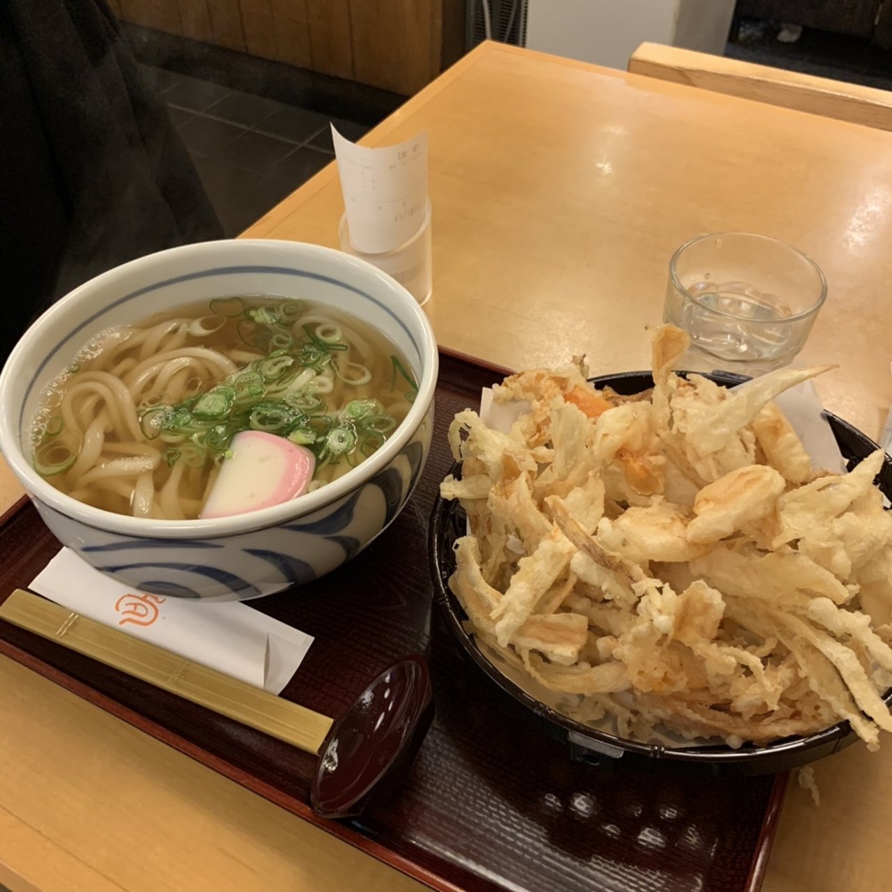 うどん かきあげうどん(京うどん 夢吟坊 三宿本店 （むぎんぼう）)の