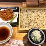 桜海老のかき揚げ天せいろ(蕎麦きり みよた 八重洲地下店)