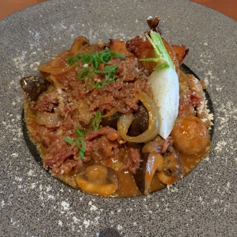 ビーフストロガノフ(牛肉店　シマダ)