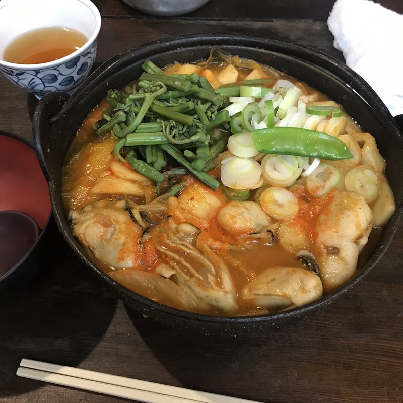 牡蠣のほうとう(甲州ほうとう小作石和駅前通り店)