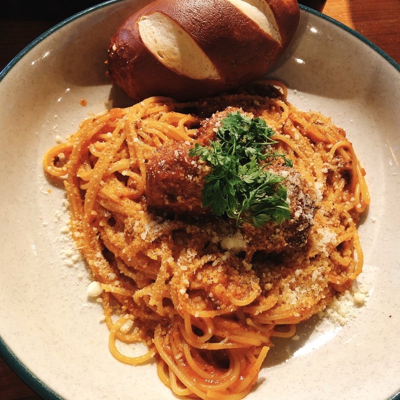 ミートボールミートソース(WIRED CAFE 梅田NU chayamachi店)