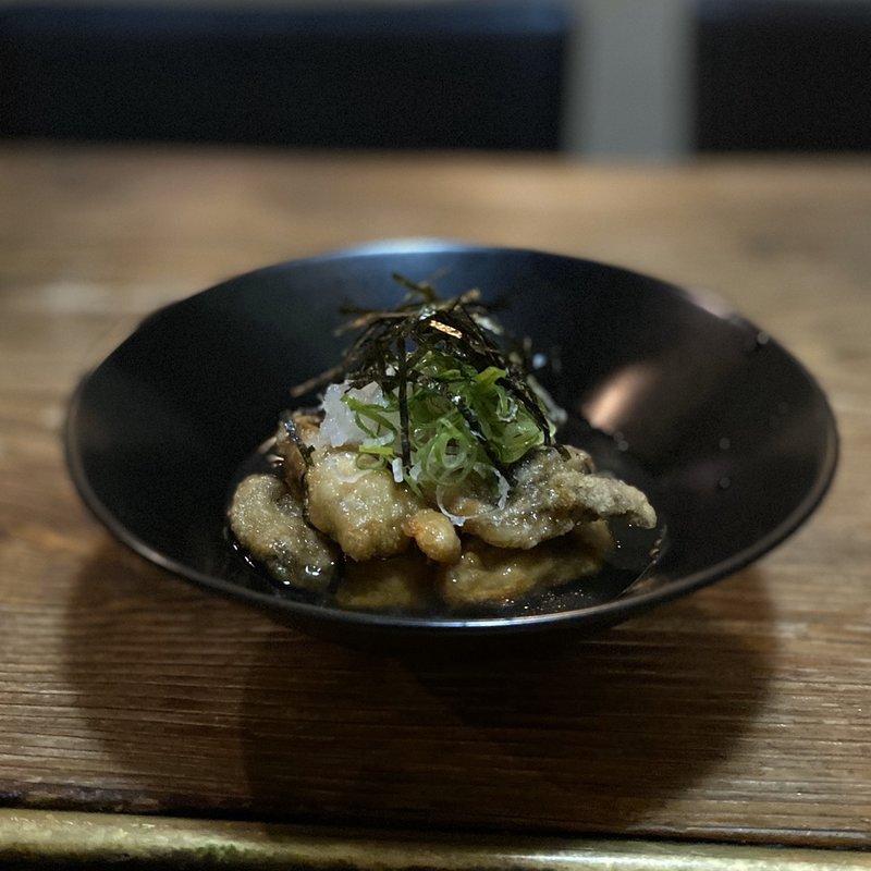 カキの揚げだし(わさび )