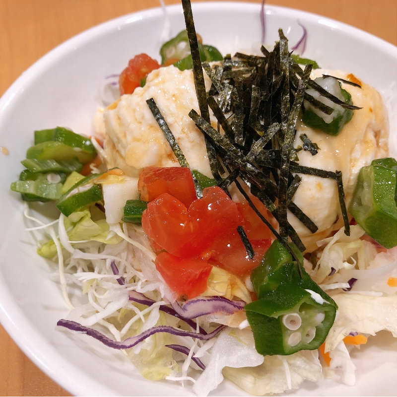 豆腐と山芋オクラのねばとろサラダ(ガスト 武蔵藤沢店 )