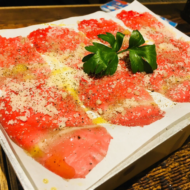 黒毛和牛生ハム(近江牛Steak&Wine 山村牛兵衛 四条大宮店)