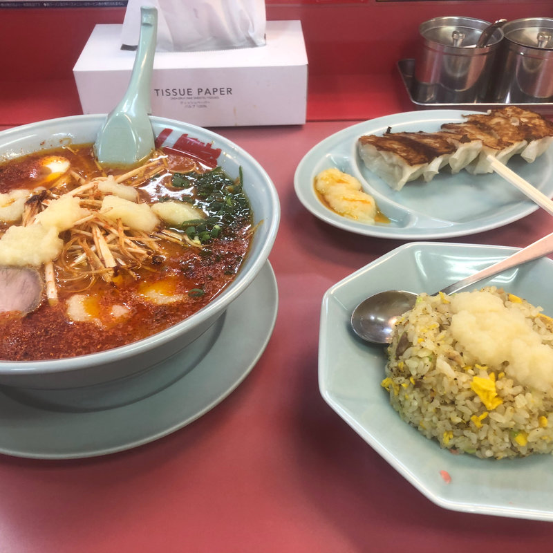 ウルトラ激辛ラーメン➕炒飯、焼餃子(山岡家 浜松南区店 )