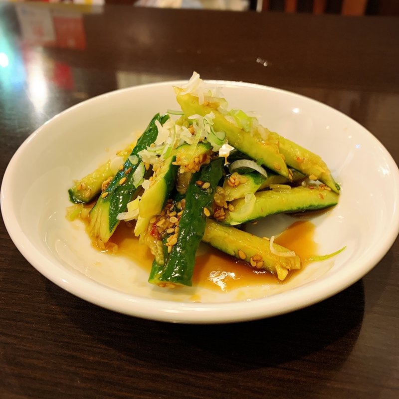 キュウリのたたき(中華料理 幸楽)