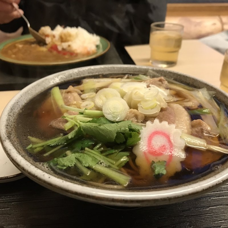 鴨南蛮そば(そば処 丸秀)