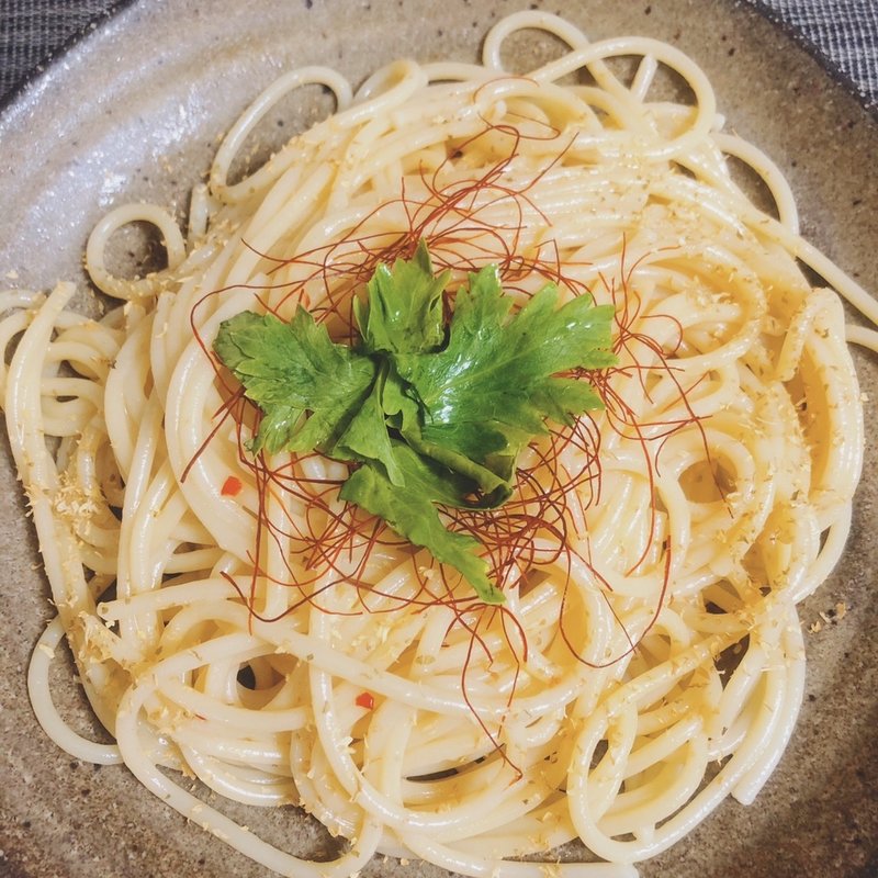 何の変哲もないペペロンチーノ(すえ☆pi亭)