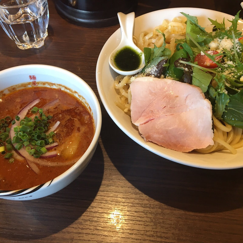 海老トマトつけ麺(麺屋とがし 本店)