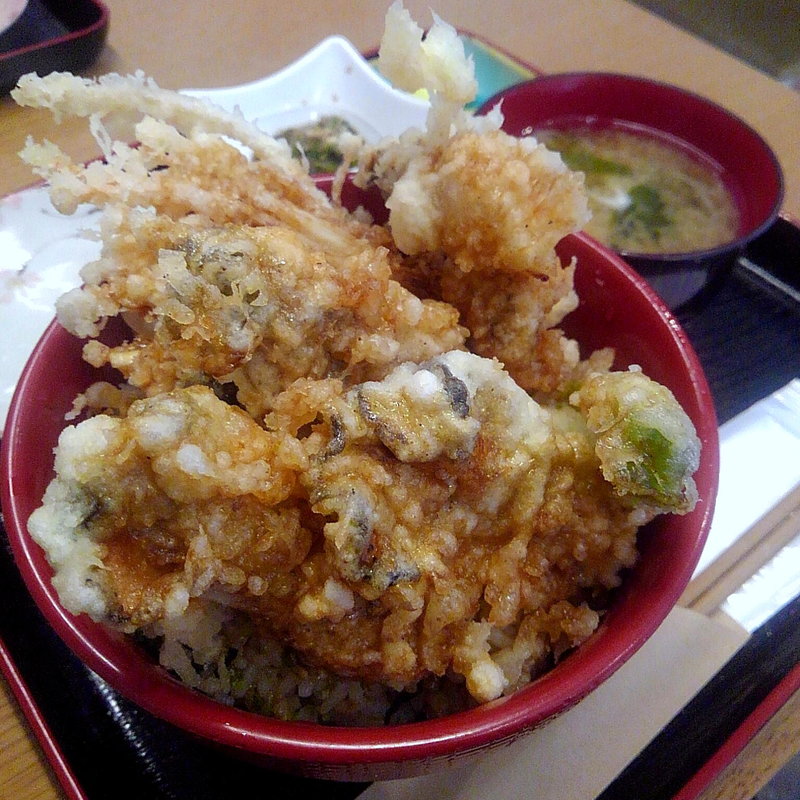 カキ天丼(食飲笑 うたつがね)