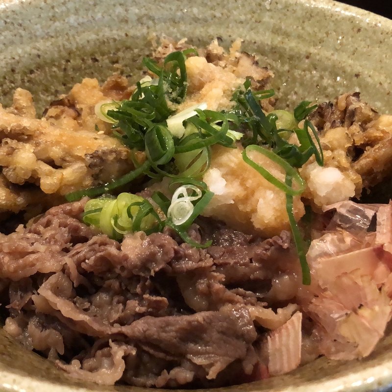 まいたけ天ぶっかけ(踊るうどん 滝井本店)