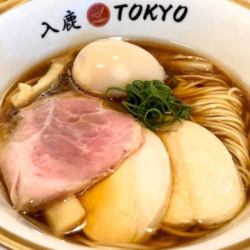 ポルチーニ醤油らぁめん 味玉(入鹿TOKYO 本店)