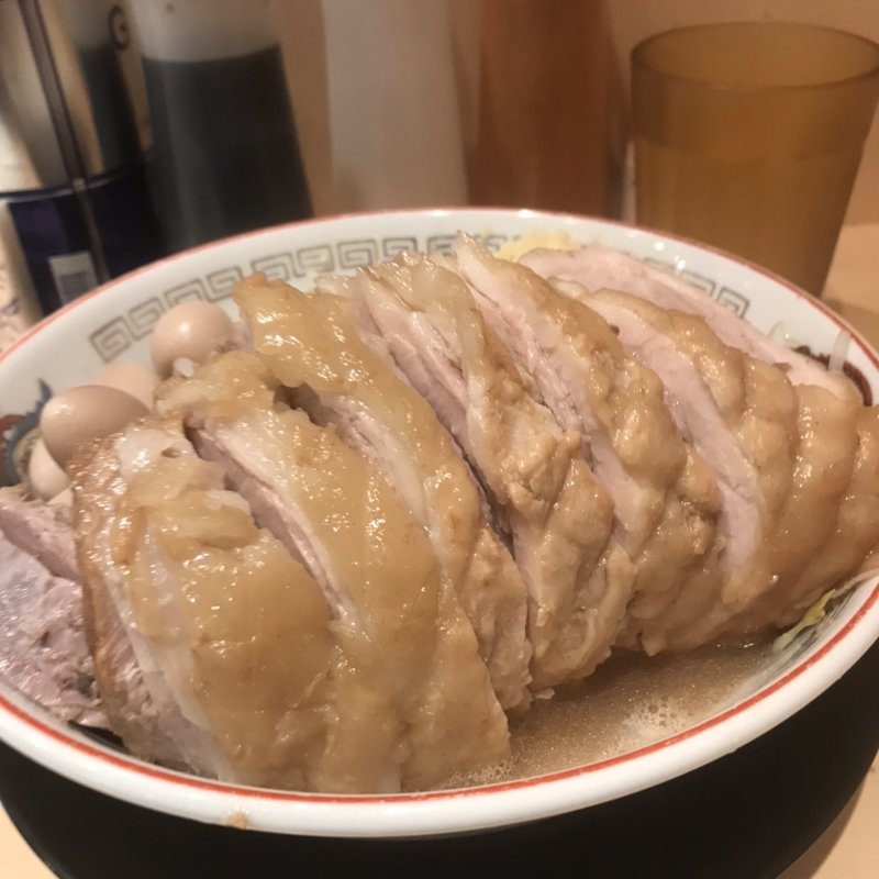 豚ダブル うずら ニンニク(ラーメン豚山　中野店)
