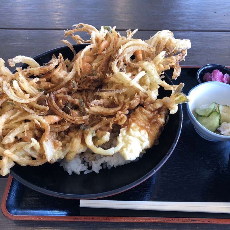 ふく天と地海老天丼　吸物付(彦島シーレディース )