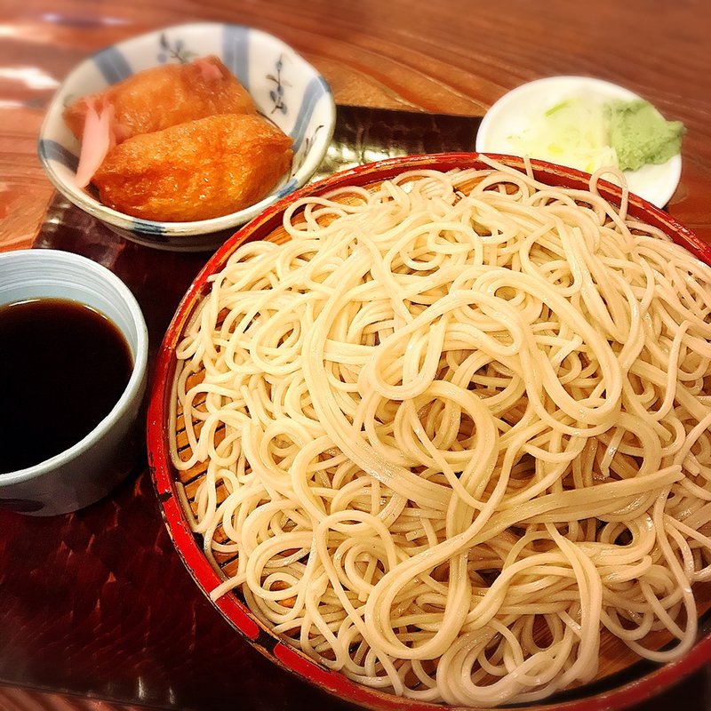 もりそば＋稲荷寿司(巴屋)