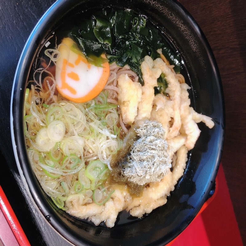 白エビ天そば　トロロトッピング(味のなかだ 富山特選館店 )