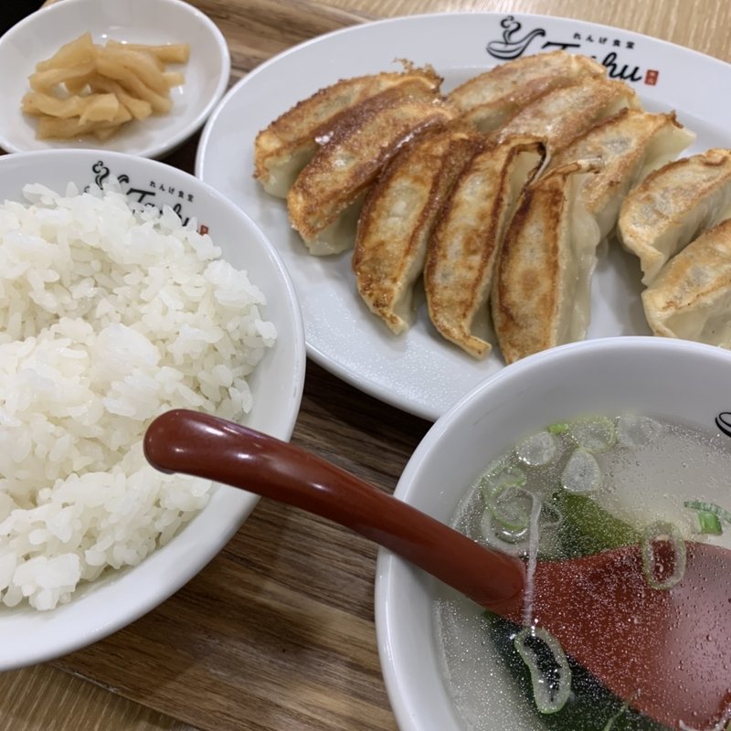 ランチ W餃子定食(れんげ食堂 Toshu 浜田山店)