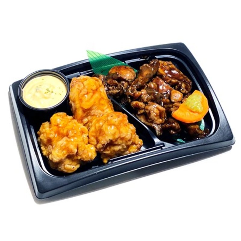 チキン南蛮＆炭火焼 2種盛り合わせ(塚⽥農場おべんとラボ)