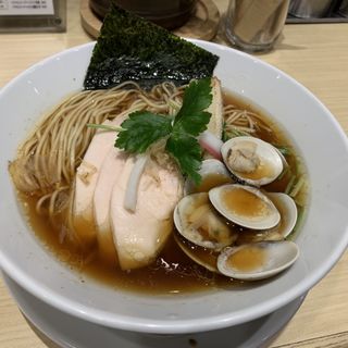 鶏 煮干 蛤 のトリプルSOBA(むぎとオリーブ 日本橋店)