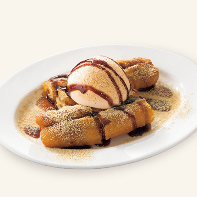 黒蜜きなこ揚げパン　バニラアイス添え(バーミヤン 豊中緑丘店)