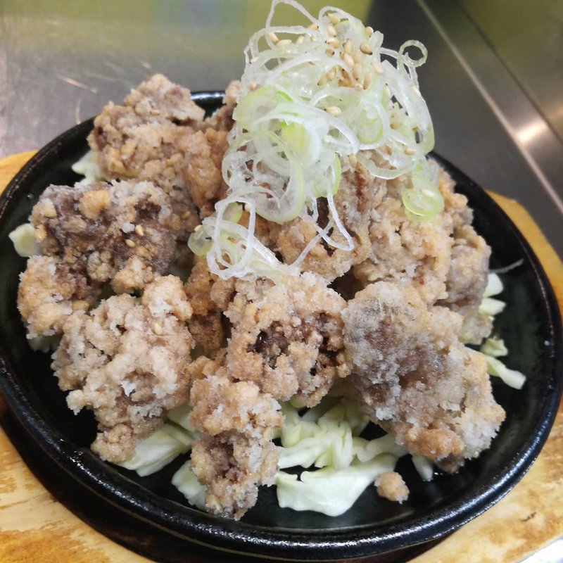 鳥ホルモン唐揚げ定食(八剣伝 植田駅前店)