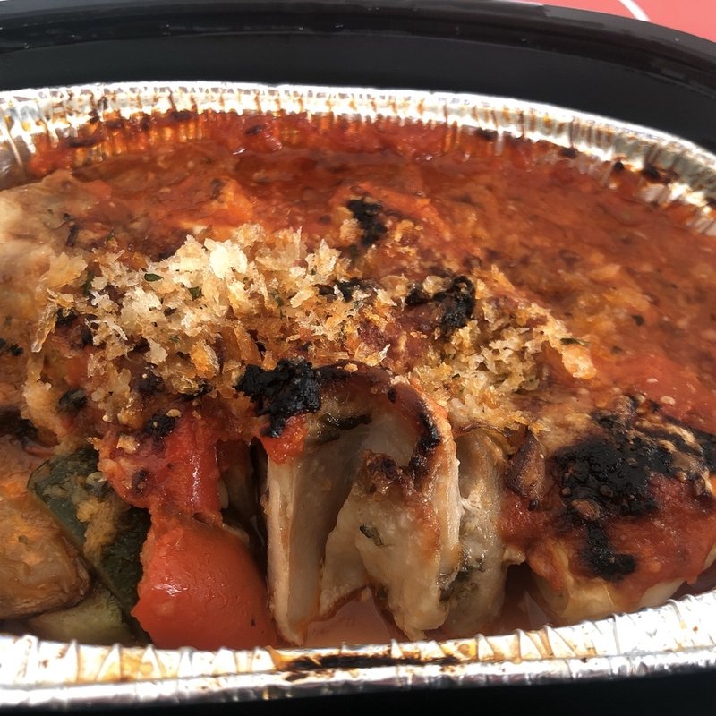 鶏と春キャベツ、グリル野菜の釜焼き(PIZZA SALVATORE CUOMO 四谷店)