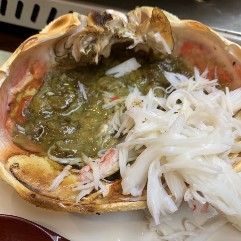 焼き蟹、焼きミソ(芦屋荘 )