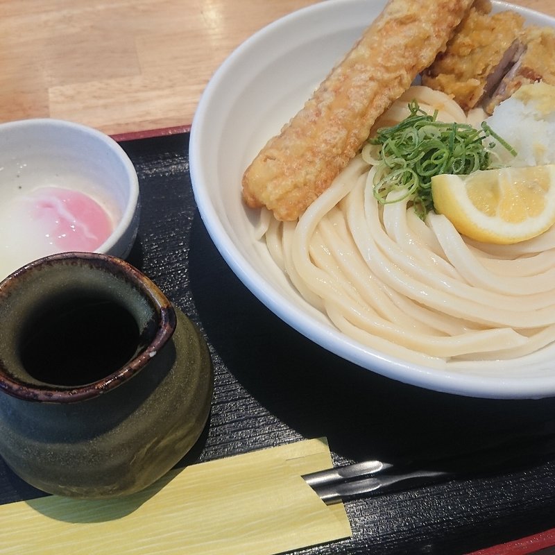 竹鶏玉ぶっかけ(うどん居酒屋 江戸堀)