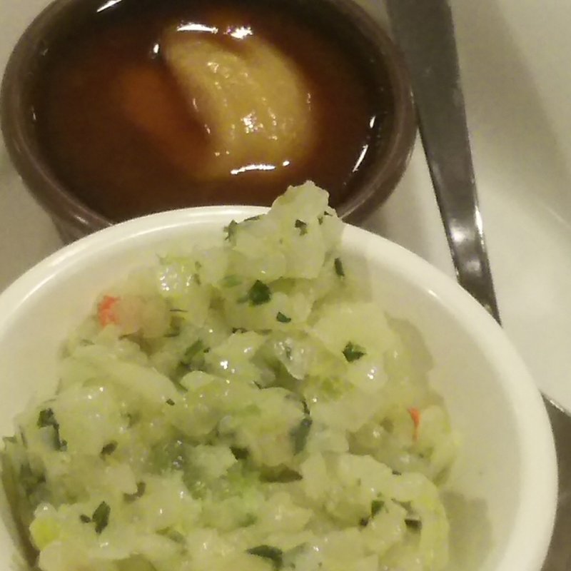 ガーリックガルム付きディアボラ風ソース(サイゼリヤ 初石店)