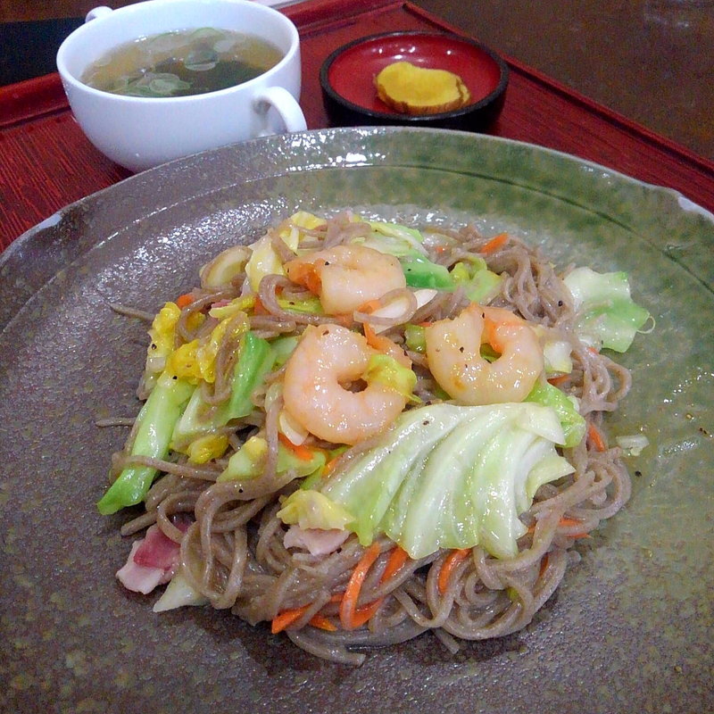 三内塩焼き蕎麦(レストラン 農香庵 （（道の駅さんない ウッディらんど内））)