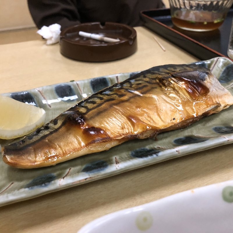 鯖の塩焼き(船橋グランドサウナ カプセルホテル 食堂)