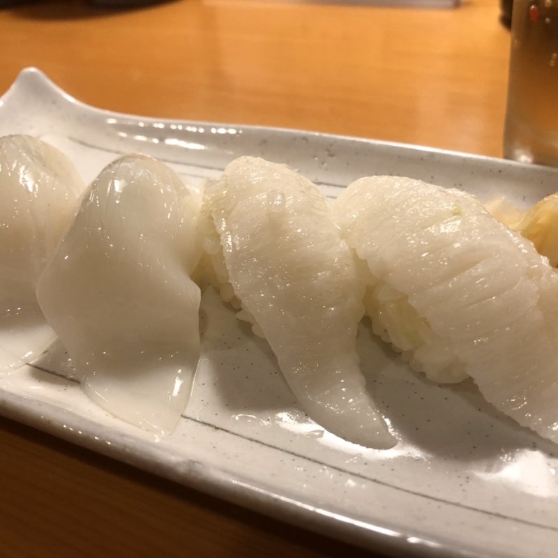 えんがわ&イカ(や台ずし 箱崎駅前 )