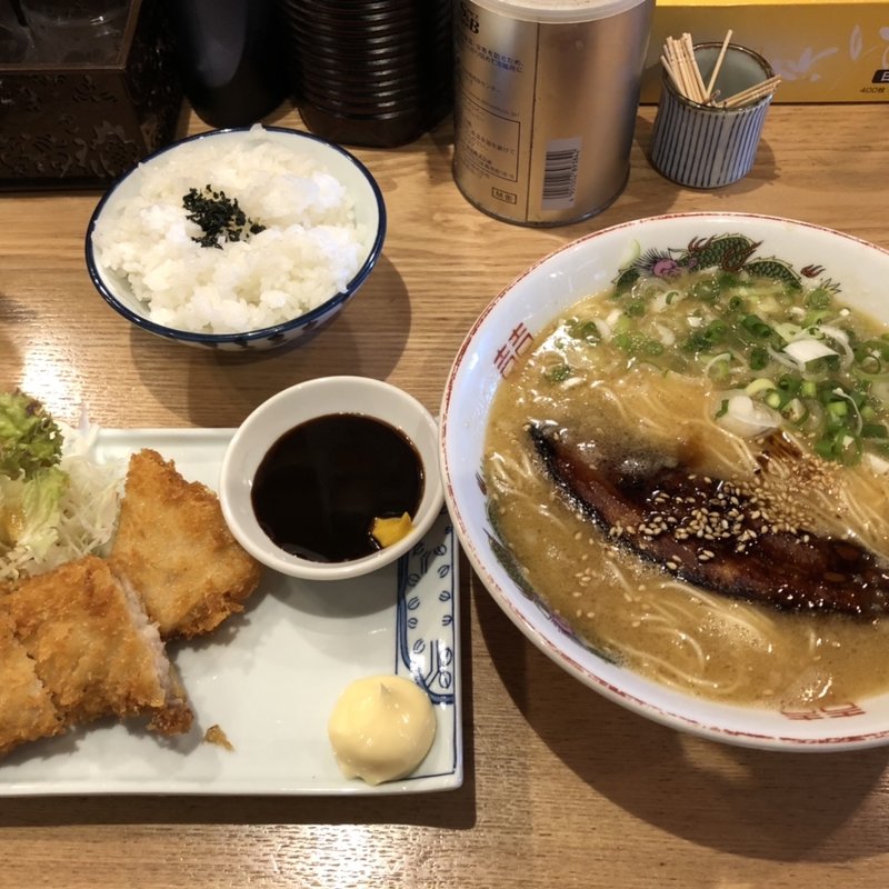 ラーメンとトンカツとライス　Dセット(泉屋 厚狭本店 （イズミヤ）)