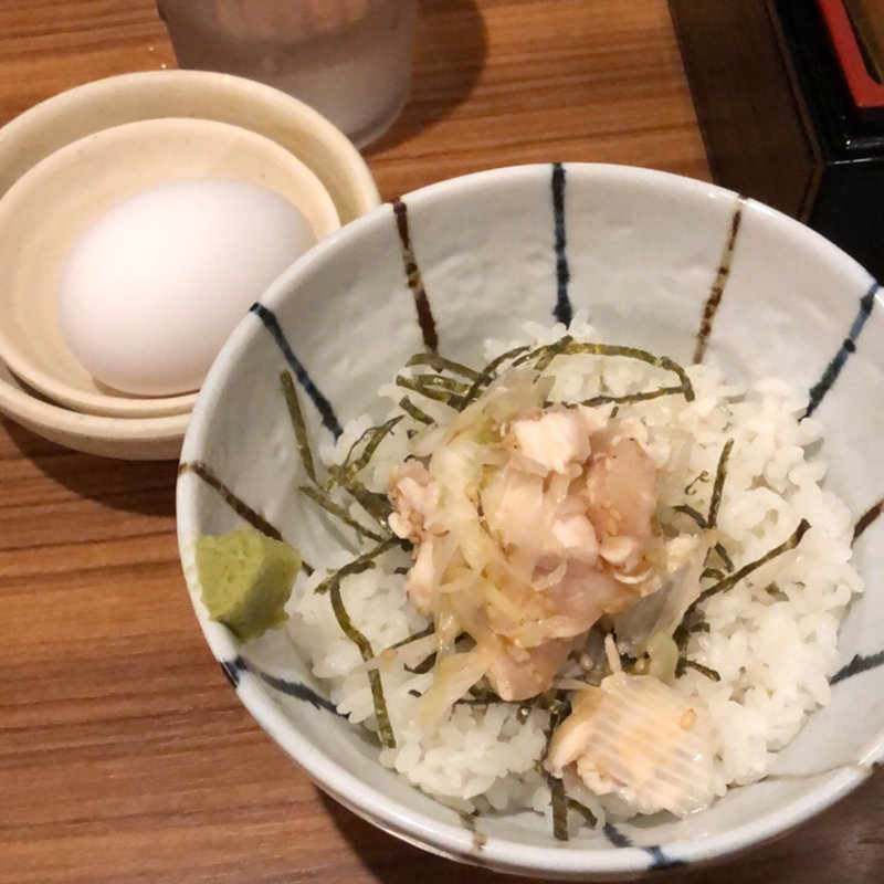 鳥ササミ丼(濃厚鶏そば 麺屋武一 新橋本店)
