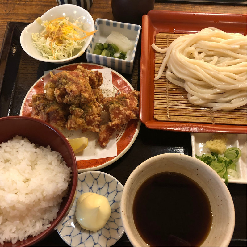 山椒唐揚げセット(にし家 本店 （にしや）)