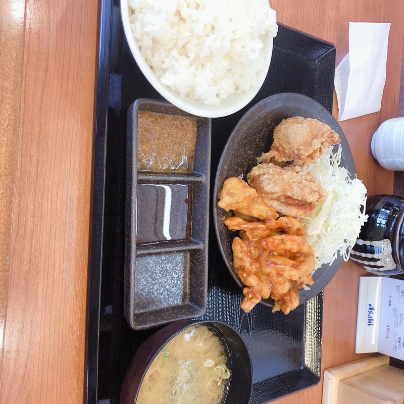 海老チリあい盛り定食(からやま 南橋本店)
