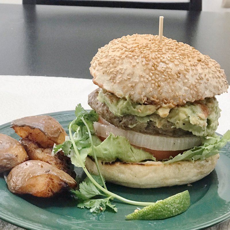 自由が丘ワカモレバーガーセット(自由が丘バーガー 本店)