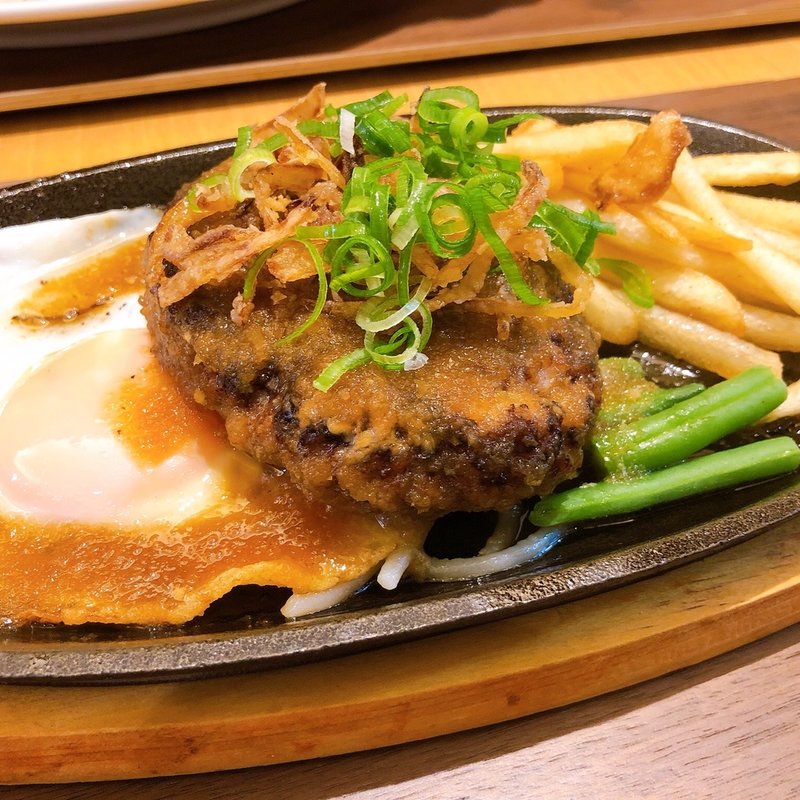 鉄板ハンバーグステーキ(キッチンヨーロッパ)