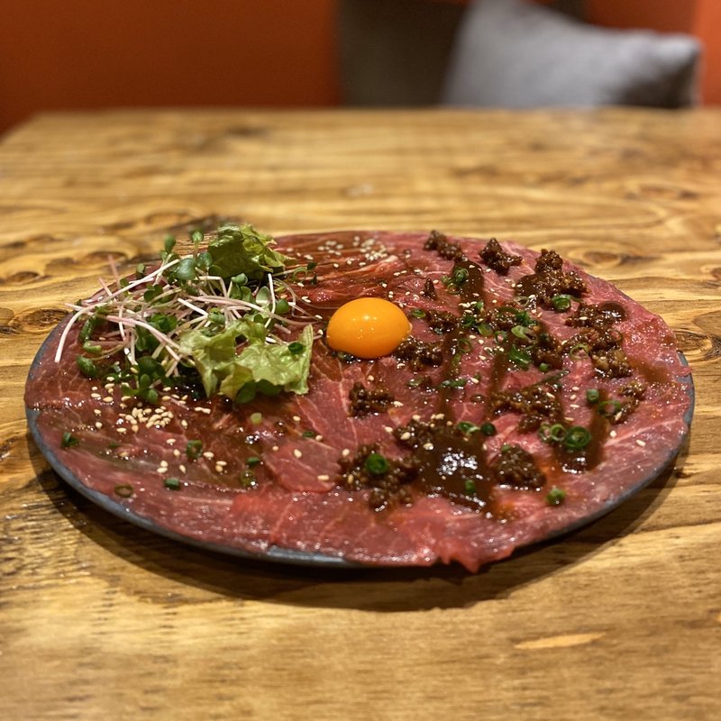 進化系ユッケ(王道のタレ、辛味噌)(TATEGAMI 2nd 名古屋駅3丁目店)