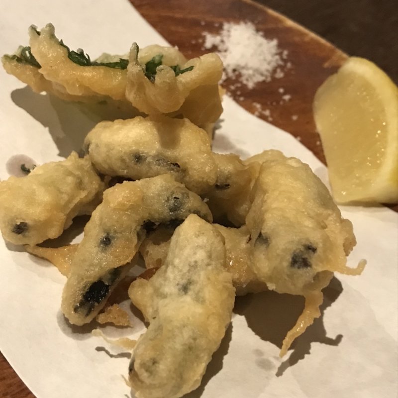 シアーワームの天ぷら(獣肉酒家 米とサーカス 高田馬場店)