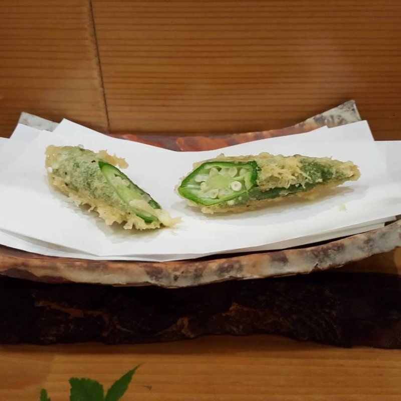 オクラ(天ぷら ふく西)