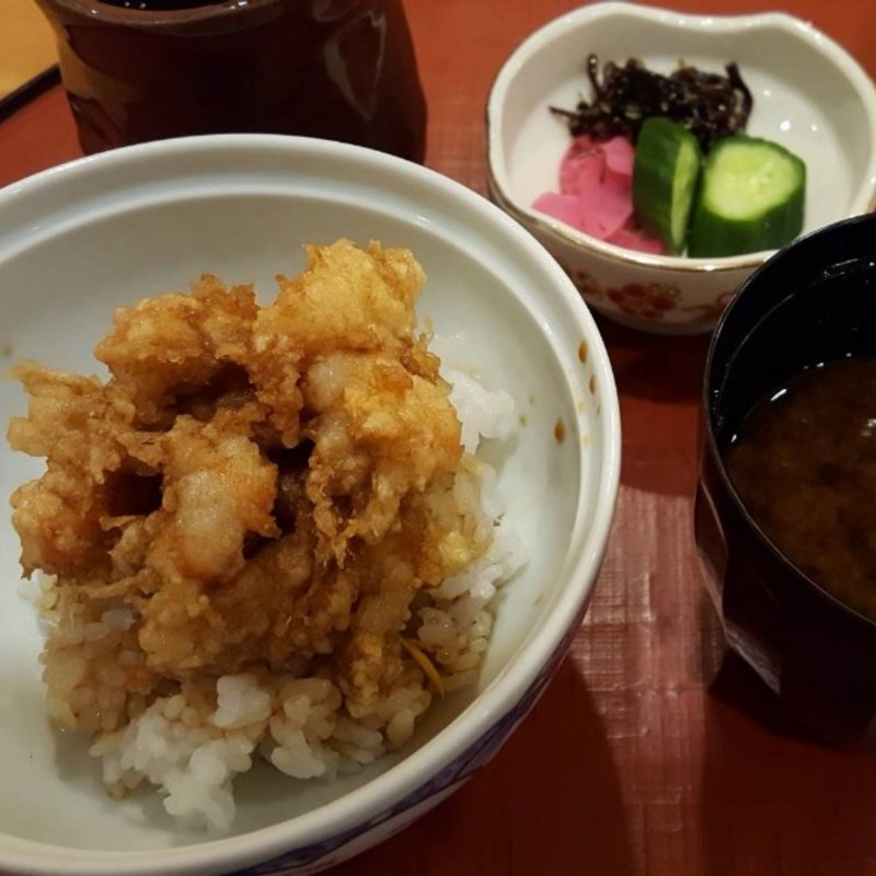 かき揚げ天丼(天ぷら ふく西)