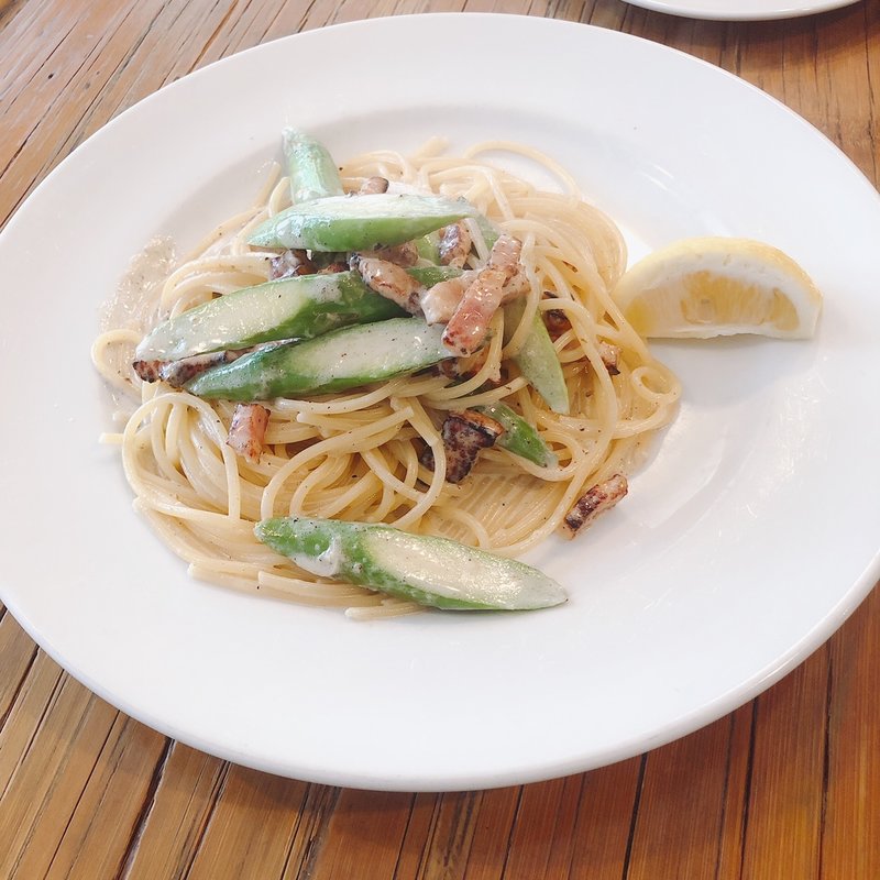アスパラのレモンバタースパゲティ(FABcafe)