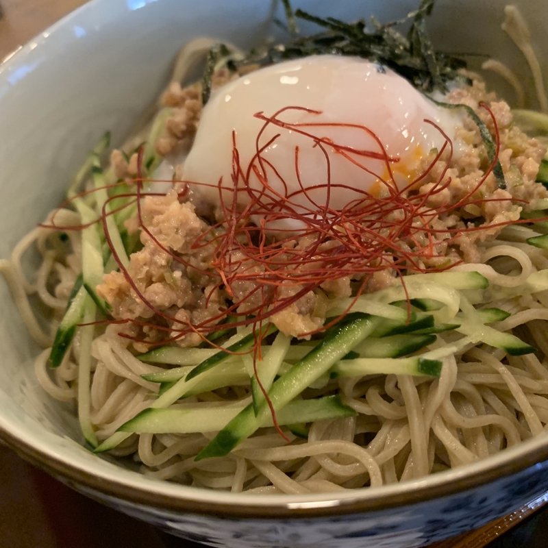 肉みそ温玉ごまぶっかけ(やました)