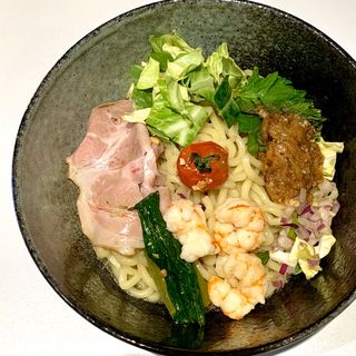 テイクアウト　梅としそのシャカシャカ麺(海老丸らーめん)