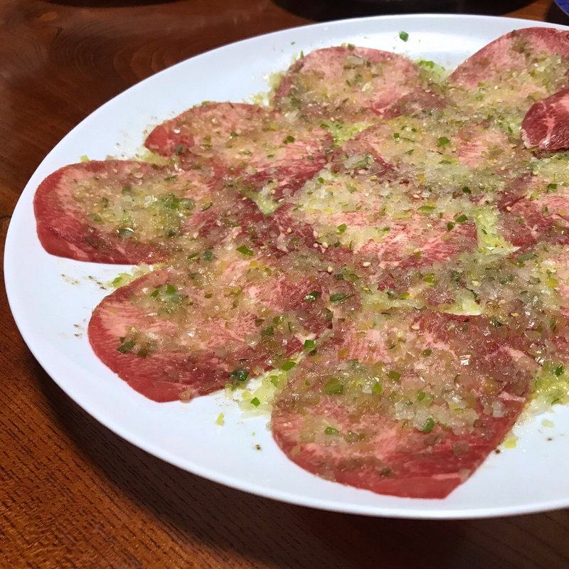 国産牛 塩味 上タン塩(焼肉 まんぷく苑 )