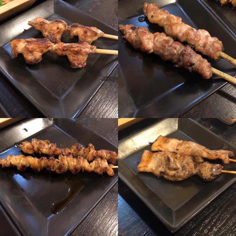 ぼんぼち、ねっく、豚ばら、鳥皮(鳥蔵)