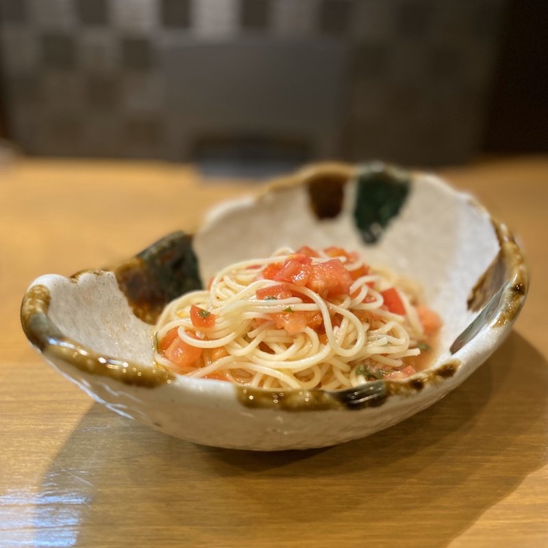 自家製トマトソースの冷製パスタ(にくがとう 伏見別邸)