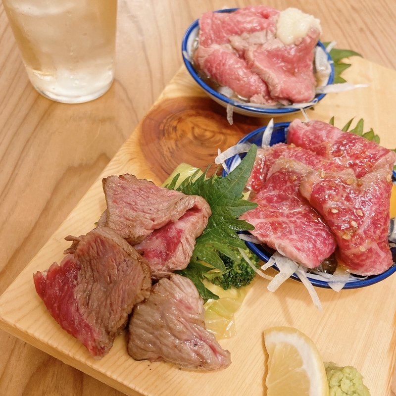 ローストビーフ3種(酒処わすれな草)