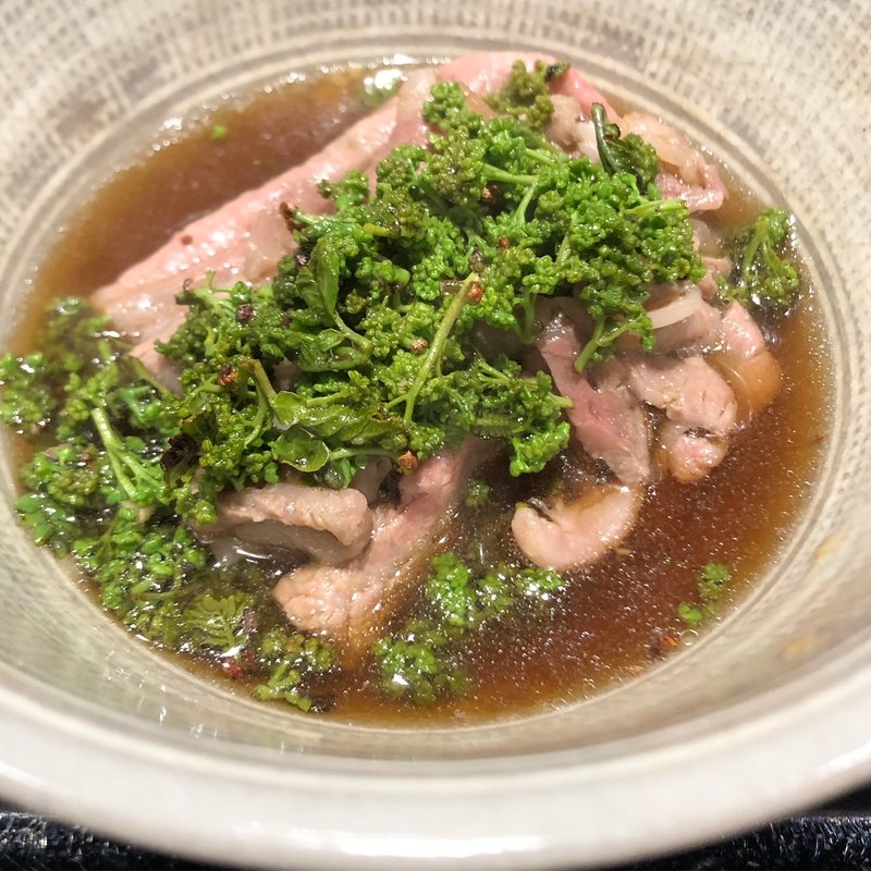 牛しゃぶと花山椒(あき山)